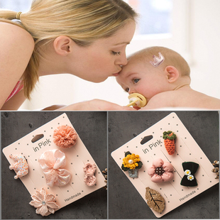 婴儿发夹不伤发宝宝发饰公主汗毛夹女孩BB夹胎毛夹发量少