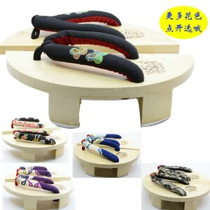 高货原单拖鞋实木橡胶底圆形二齿 个性化木屐 凉拖 原木舞姬 凛凛