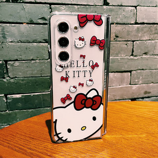 适用于三星Zfold6手机壳国行w24折叠屏w23/w22/Z Fold5/fold7防摔w21左右折叠镂空边框前壳可爱卡通保护壳