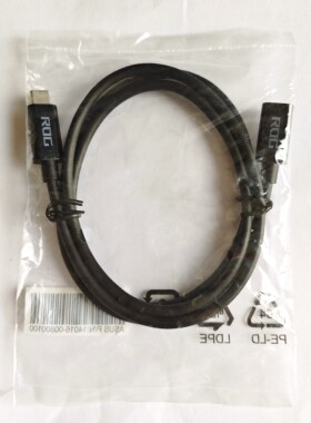 华硕 ROG Type-C延长线，一头公，一头母 黑色1米