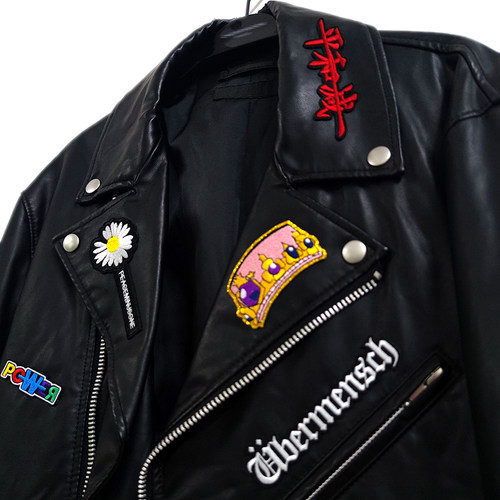 GD权志龙新专辑POWER服装帽子包包刺绣布贴ubermensch补丁贴配饰