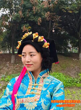藏式发饰丹巴帕子嘉绒金色头饰