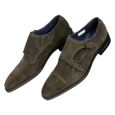 REGAL丽格真皮反绒皮鞋孟克鞋