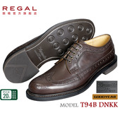 皮鞋 REGAL丽格T94B商务休闲布洛克雕花男鞋 日常约会德比男士