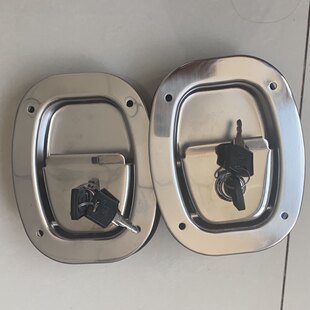 清障车工具箱锁拖车304不锈钢锁加油车锁楚胜粤海方形椭圆锁通用