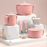 Посуда для кормления, комплект, увлажняющий детский термос для прикорма из нержавеющей стали, защита при падении, защита от ожогов, нержавеющая сталь AISI 304