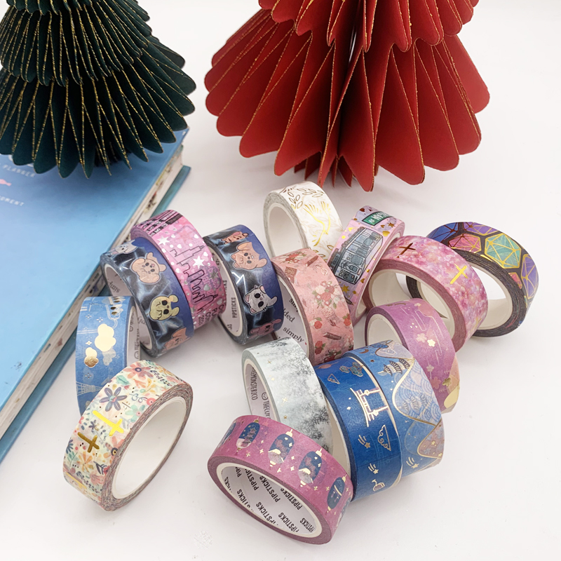 和风日式和纸手帐胶带风景 富士山简约实用彩色整卷韩版diy