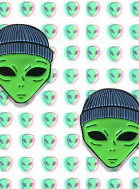 外星人胸针创意ET胸章趣味火星宇航猫徽章卡通火烈鸟女巫配饰推荐