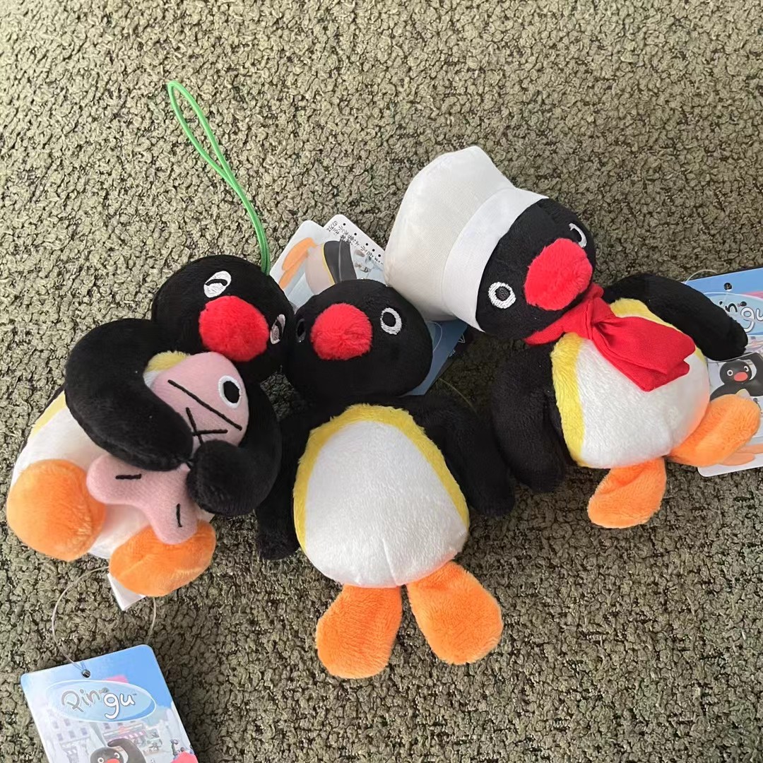 pingu厨师企鹅毛绒公仔可爱玩偶挂件吊索搞怪背包钥匙扣图片