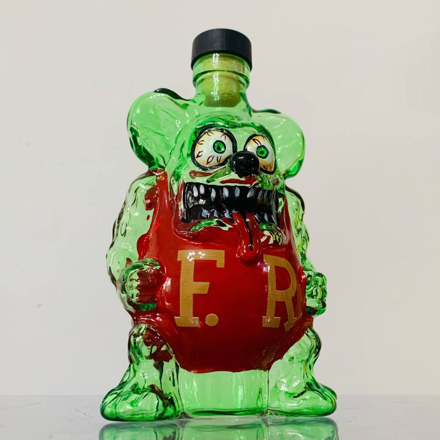 rat fink 芬克鼠立体公仔玻璃瓶酒瓶香薰花瓶家居装饰礼物