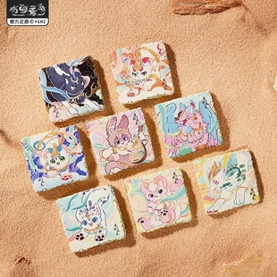 正版有兽焉华彩流光系列亚克力冰箱贴65mm卡通磁吸礼物盲盒