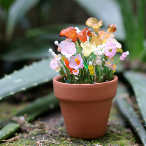 秋琥珀手工盆栽摆件创意礼物闺蜜学习陪伴搭子DIY串珠材料包