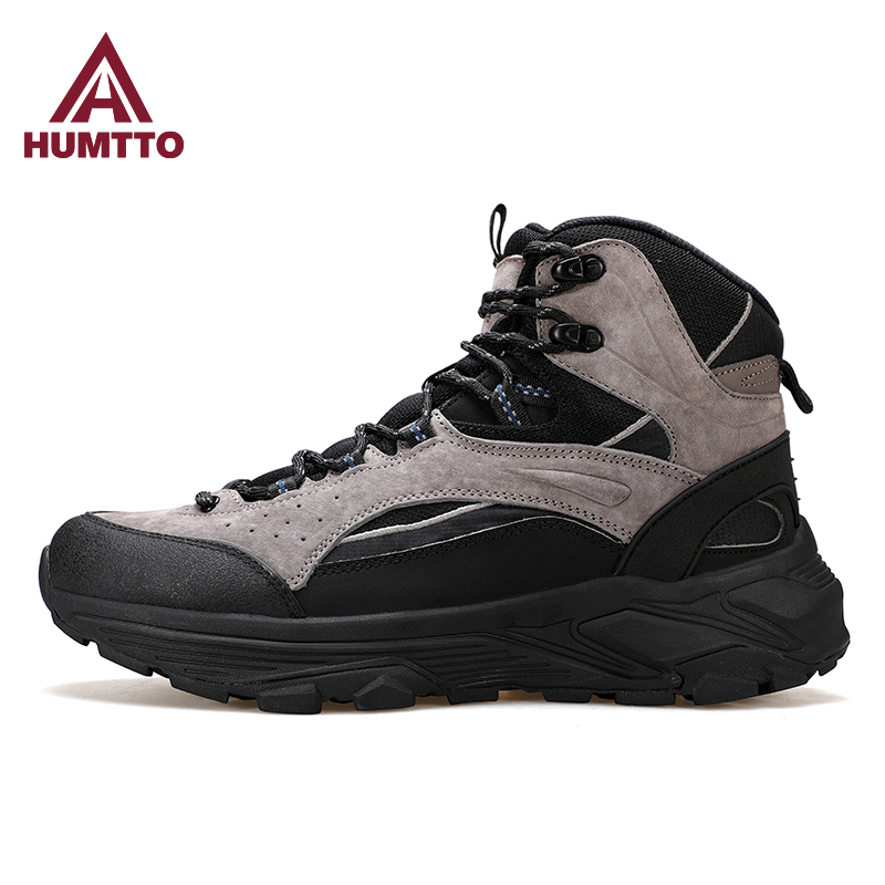 悍途男士高帮登山鞋户外徒步鞋防滑耐磨加绒加厚保暖男鞋260372C