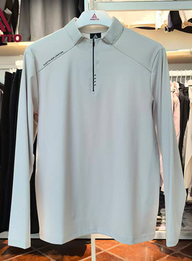 悍途男长袖T恤秋冬新款立领保暖打底衫户外休闲半拉链上衣19U702A