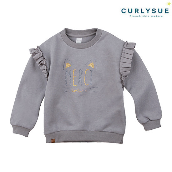 curlysue韩国可爱秀印花飞袖童装