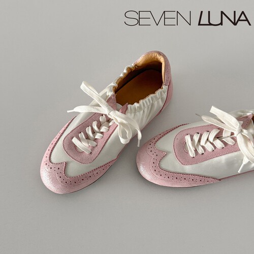 SEVEN LUNA~国内正品2026春季芭蕾风德训鞋拼色休闲单鞋女SLDQ201