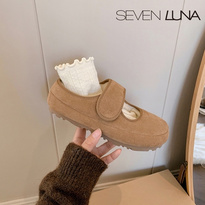 SEVEN LUNA~国内正品2025冬季羊毛勃肯鞋加绒保暖毛毛鞋女SLXD228