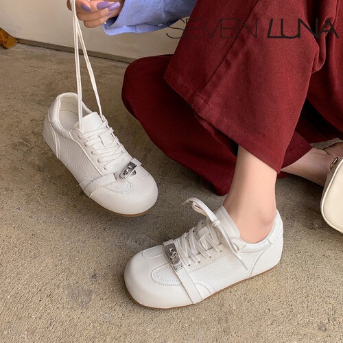 SEVEN LUNA~国内正品2026春夏内增高德训鞋小白鞋休闲鞋女SLH210