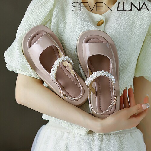 凉鞋露趾平底SEVENLUNA