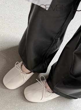 SEVEN LUNA~国内正品2026春季简约舒适奶奶鞋芭蕾鞋单鞋女SLDQ631