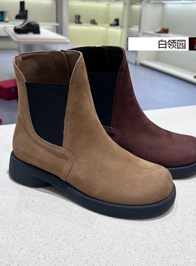 achette雅氏~专柜正品2024秋冬休闲切尔西靴粗跟时装靴短靴女5SD8