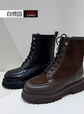 tigrisso蹀愫专柜正品2025秋冬英伦风马丁靴厚底短靴女TA65702-52