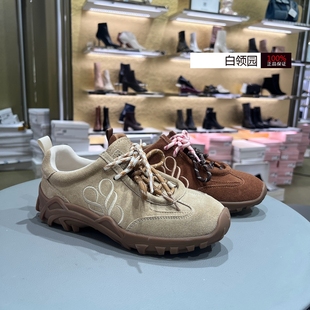 Joy&Peace真美诗专柜正品2025秋款袋鼠跳跳撞色复古休闲鞋女24127