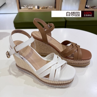 Natursun娜冉~专柜2026春夏休闲露趾坡跟增高凉鞋女N26326802