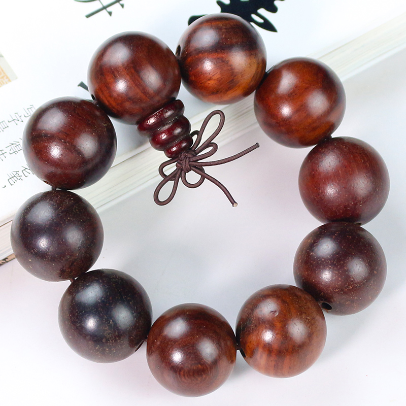 厂家批发老挝酸枝木手串文玩佛珠盘玩霸气25MM大颗粒男士沉水老料