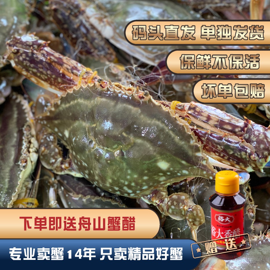 【保鲜不保活】闹妈舟山梭子蟹公蟹秋白蟹 3-4两/5-7两 3斤/4斤装图片