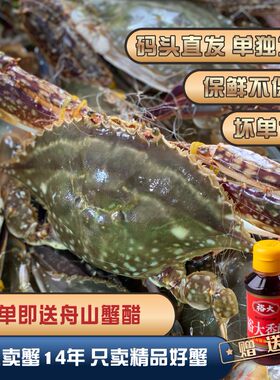 【保鲜不保活】闹妈舟山梭子蟹公蟹秋白蟹 3-4两/5-7两 3斤/4斤装