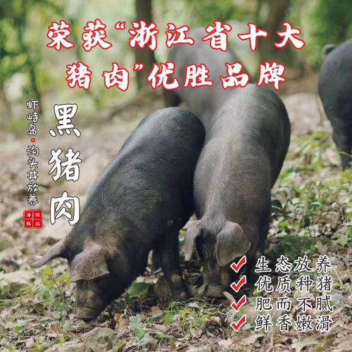 闹妈舟山虾峙沟头井海岛土猪肉