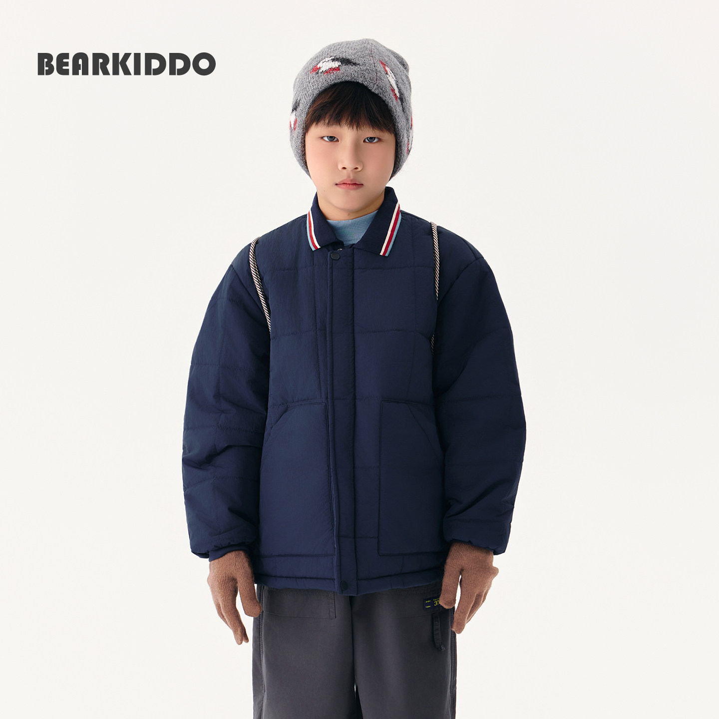 2025秋冬日系儿童夹薄棉棉衣男童新款冬装外套男孩保暖棉服棉袄潮
