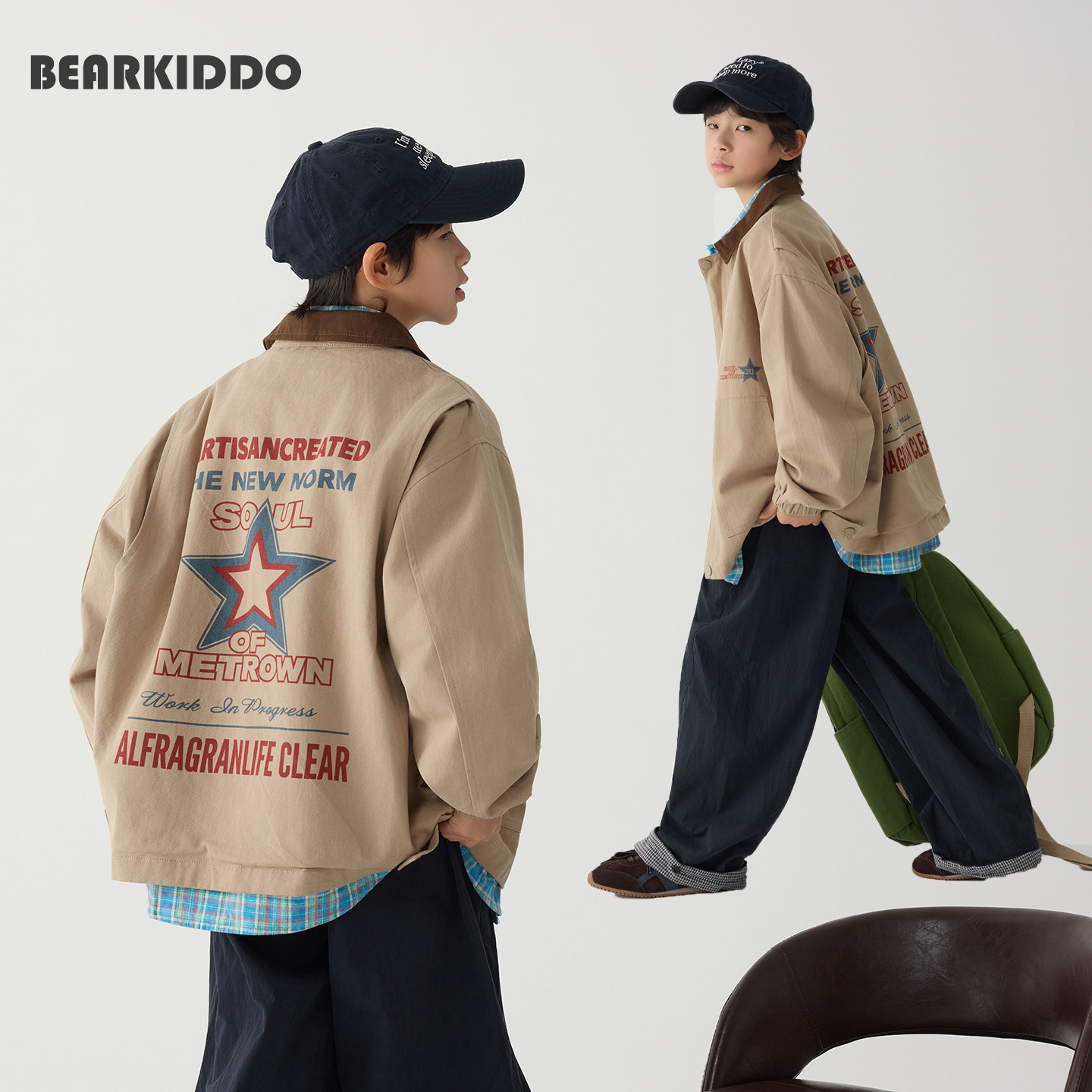 2026秋装新款男童风衣儿童时尚夹克中大童春秋季外套男孩棒球服潮