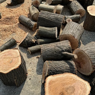 饰造景道具带皮木墩凳子底座 天然实木树杆原木树桩摆件DIY森系装