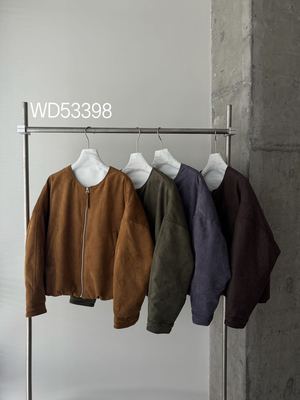 2025年冬季新款韩版麂皮绒外套女休闲宽松棒球服夹克南瓜羽绒服