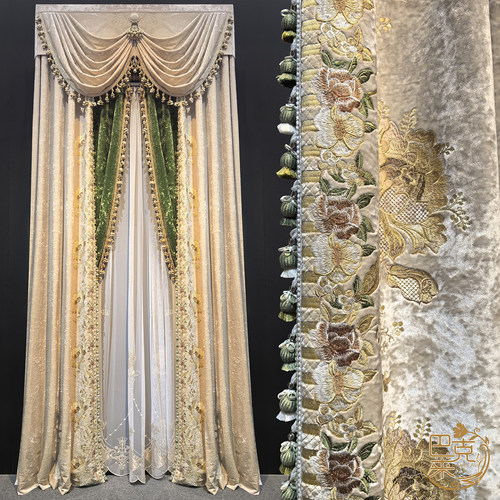 欧式奢华美式宫廷复古别墅窗帘