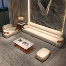 乌金木真皮沙发头层牛皮新中式 实木皮艺沙发 豪华别墅客厅户型欧式