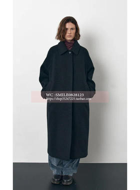 【BEAKER】2025秋冬 韩国代购 VOVOSHOP女装羊毛外套 - 黑色