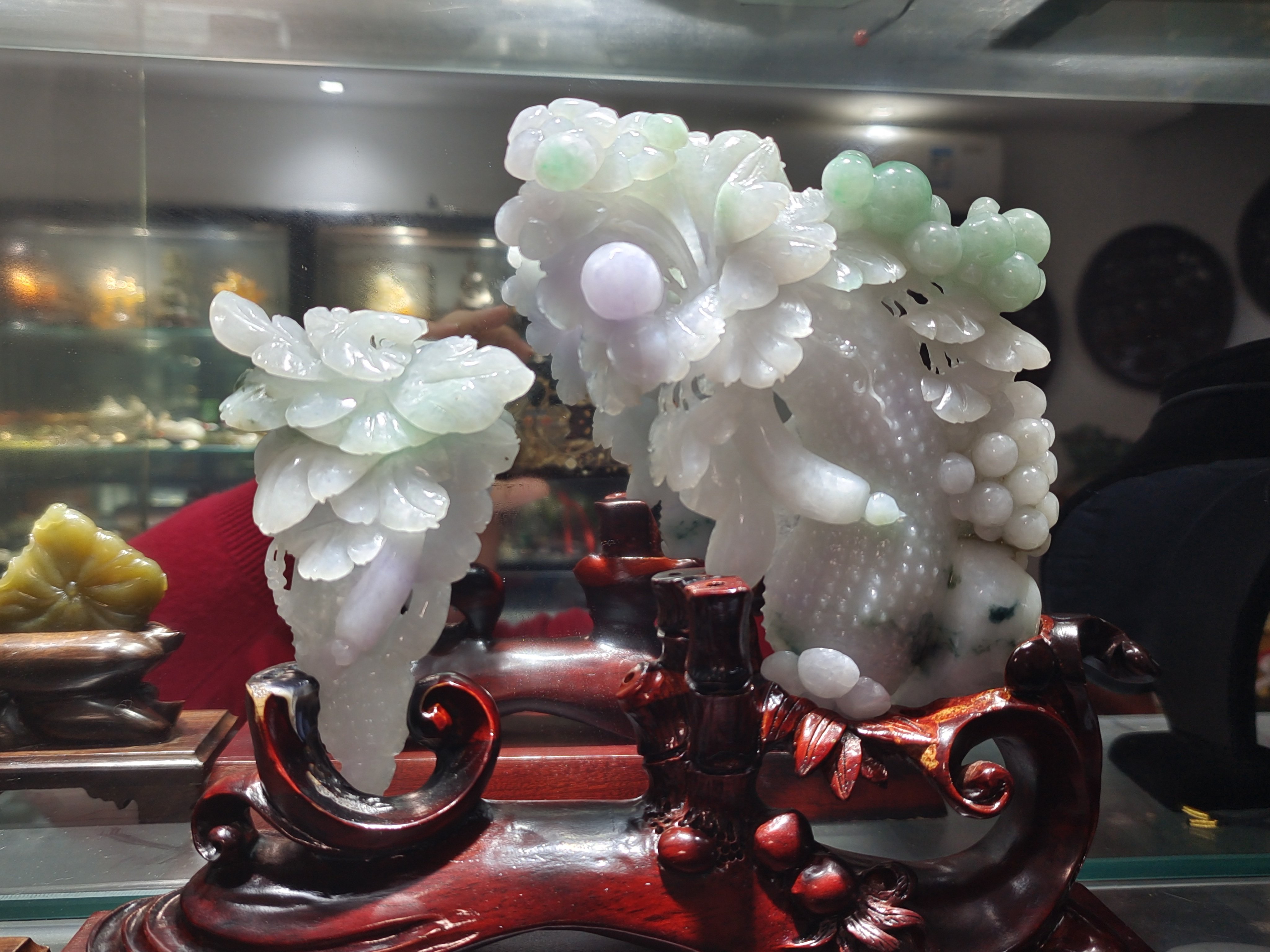 缅甸天然a货春彩翡翠材料 多子多福 家居调理设计摆件 好孕