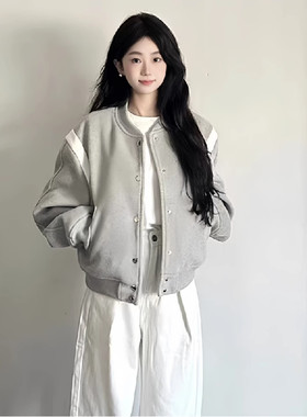 2026新款小个子宽松棒球卫衣女