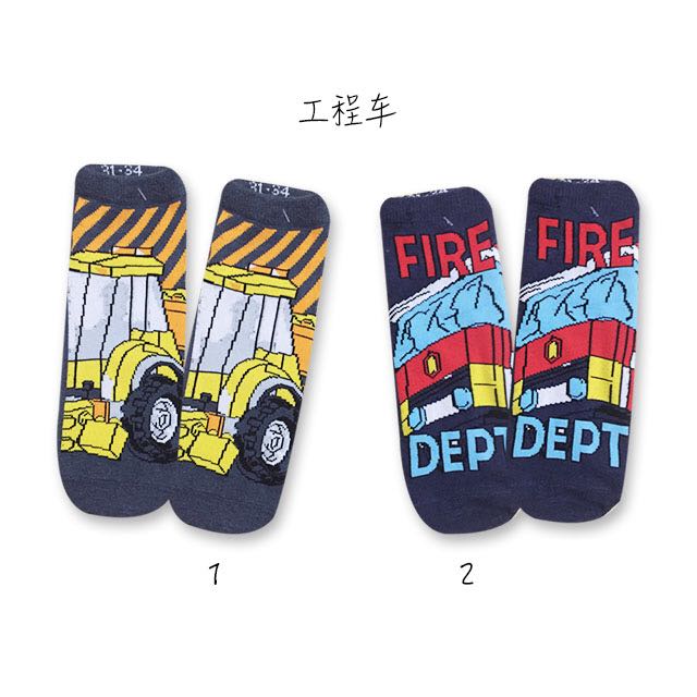 余飞飞店长推荐儿童男童夏款薄款乐高工程车卡通棉袜船袜靴下袜子