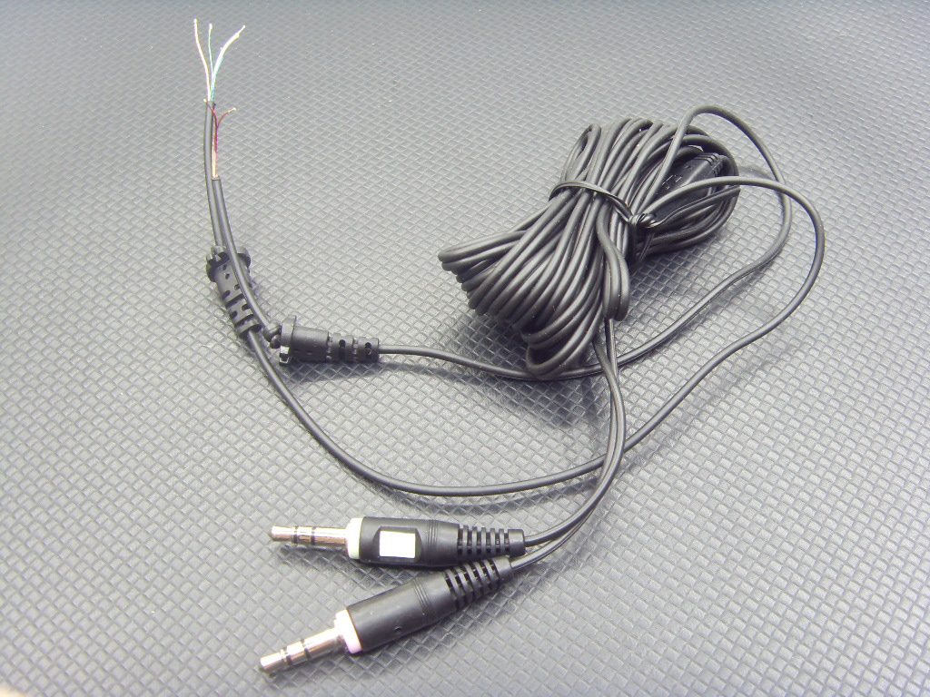 森海原装台式电脑专用游戏头戴式耳机DIY维修升级线材双3.5mm插头