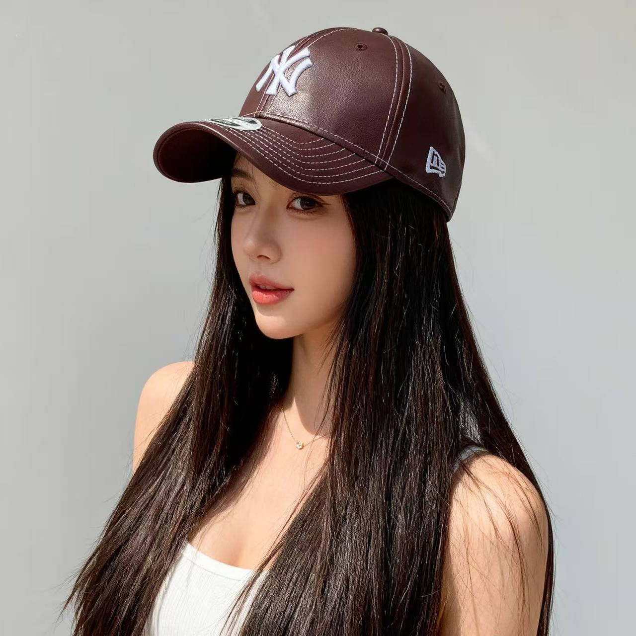 newera纽亦华棒球帽MLB纽约扬基人造革面料9forty街头休闲男女帽