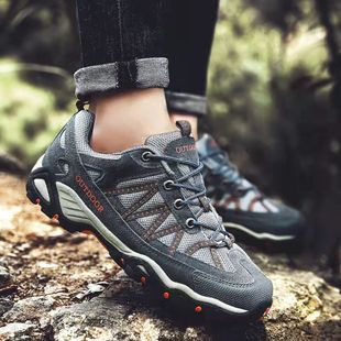 秋冬真皮男女减震户外透气低帮徒步鞋登山鞋防滑休闲运动鞋旅游鞋