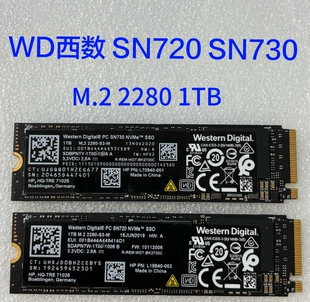 西部数据 SN720 SN730 1TB M.2 2280 PCIE笔记本台式机固态
