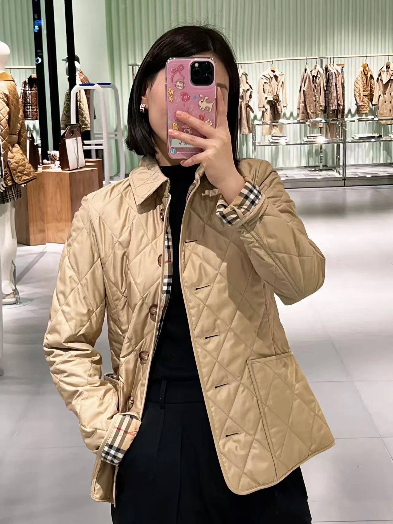新唐会B奢品 贵贵1W+ 菱格绗缝控温保暖百搭时髦高级感棉服外套