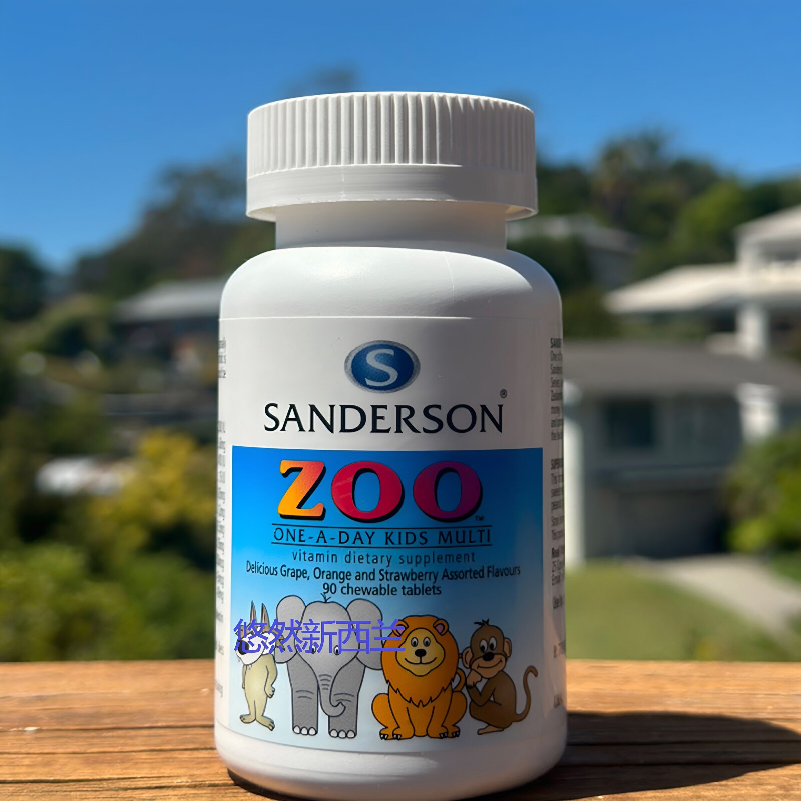 秒发新西兰sanderson儿童专注力多种维生素集中注意力多90粒