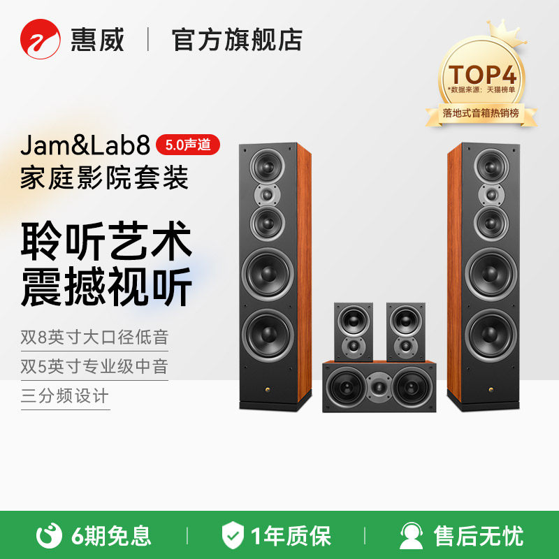 HiVi惠威Jam&Lab8家庭影院5.0音响套装客厅音箱HiF