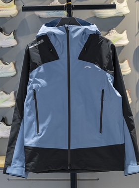 李宁户外CF溯万龙甲单层冲锋衣黑龘男女同款防风排湿风衣AEMV023